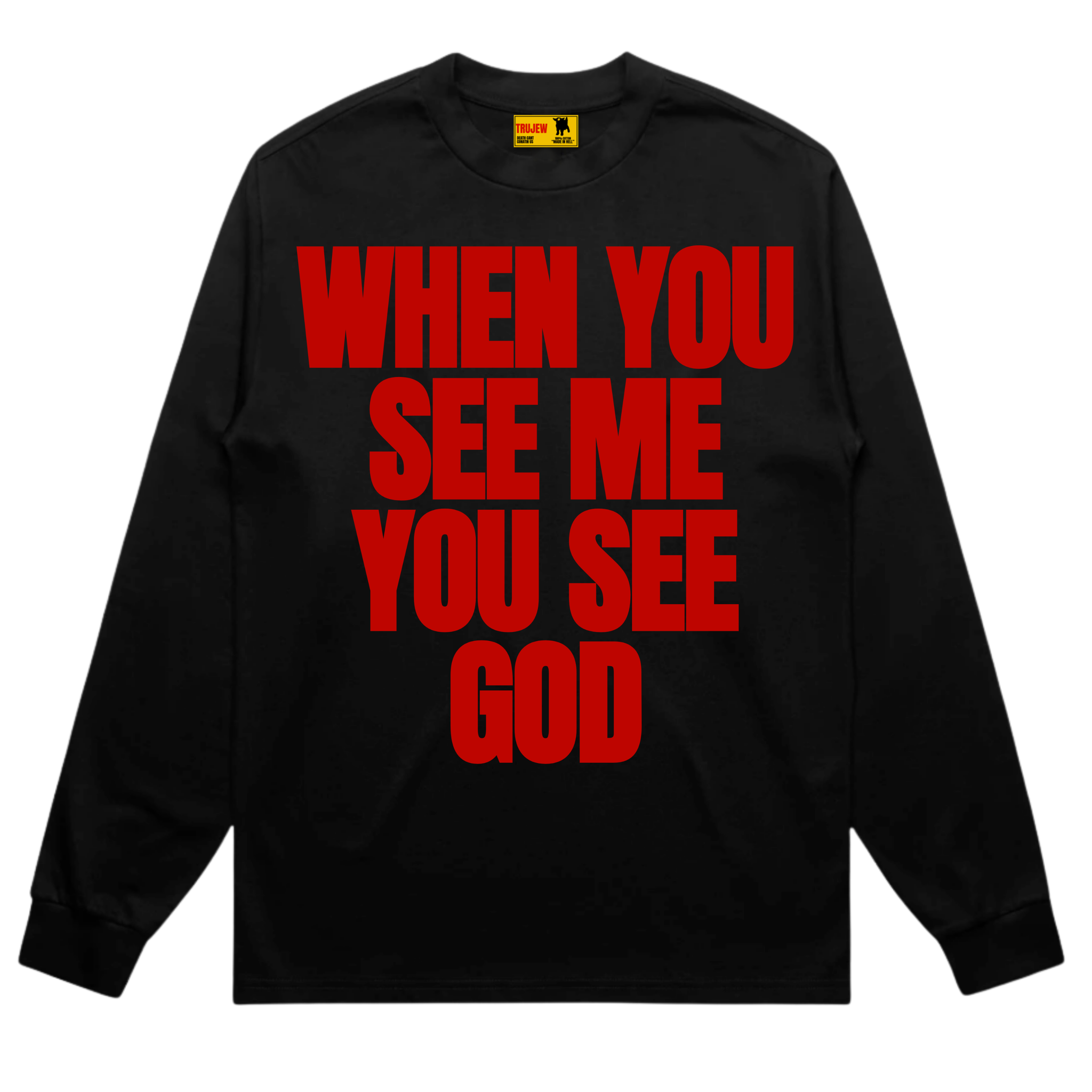 When You See Me You See God Long Sleeve - Red - front